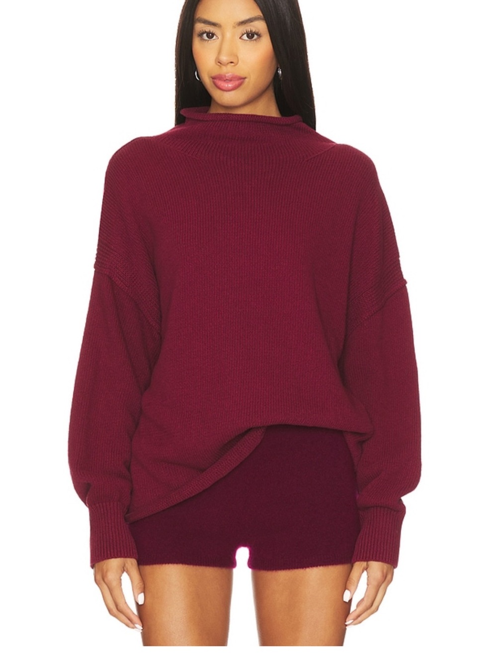 Free People 100% Cotton Torres Roll Neck Sweater